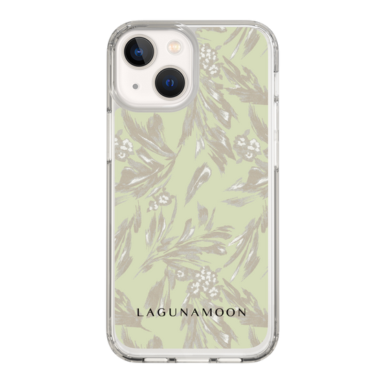 Slim Protection Case［ LAGUNAMOON - BotanicalJacquard - White×Beige ］