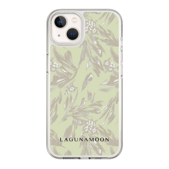 Slim Protection Case［ LAGUNAMOON - BotanicalJacquard - White×Beige ］