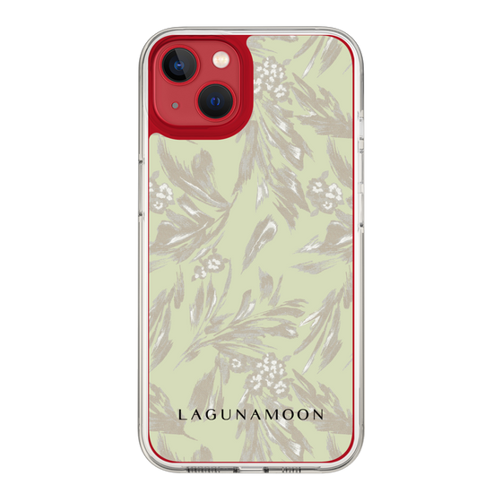 Slim Protection Case［ LAGUNAMOON - BotanicalJacquard - White×Beige ］