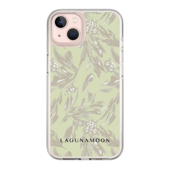 Slim Protection Case［ LAGUNAMOON - BotanicalJacquard - White×Beige ］