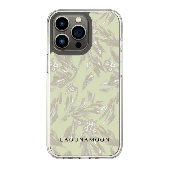 Slim Protection Case［ LAGUNAMOON - BotanicalJacquard - White×Beige ］