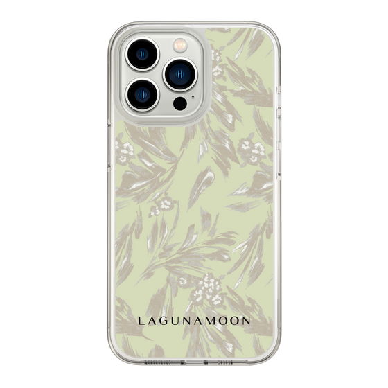 Slim Protection Case［ LAGUNAMOON - BotanicalJacquard - White×Beige ］