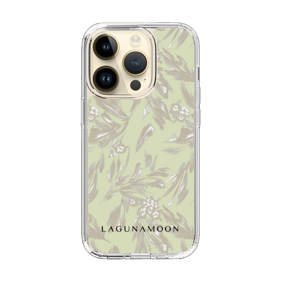 Slim Protection Case［ LAGUNAMOON - BotanicalJacquard - White×Beige ］