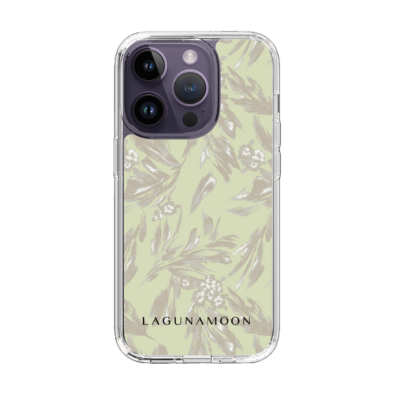 Slim Protection Case［ LAGUNAMOON - BotanicalJacquard - White×Beige ］