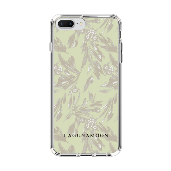 Slim Protection Case［ LAGUNAMOON - BotanicalJacquard - White×Beige ］