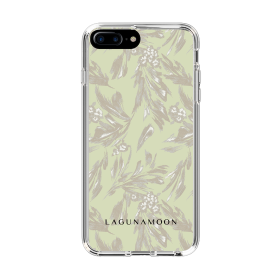 Slim Protection Case［ LAGUNAMOON - BotanicalJacquard - White×Beige ］