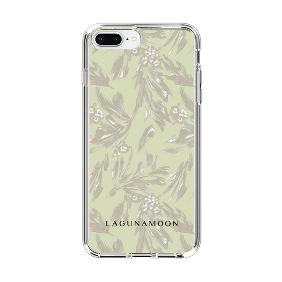 Slim Protection Case［ LAGUNAMOON - BotanicalJacquard - White×Beige ］
