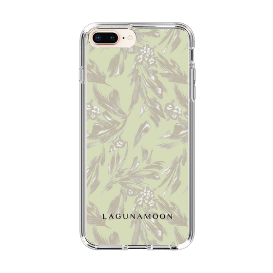 Slim Protection Case［ LAGUNAMOON - BotanicalJacquard - White×Beige ］