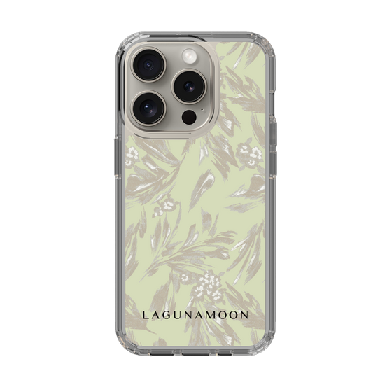 Slim Protection Case［ LAGUNAMOON - BotanicalJacquard - White×Beige ］