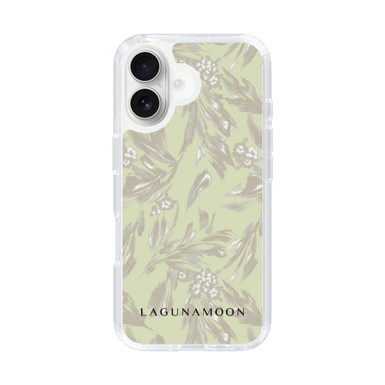 Slim Protection Case［ LAGUNAMOON - BotanicalJacquard - White×Beige ］