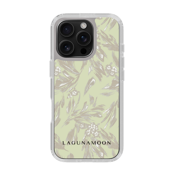 Slim Protection Case［ LAGUNAMOON - BotanicalJacquard - White×Beige ］