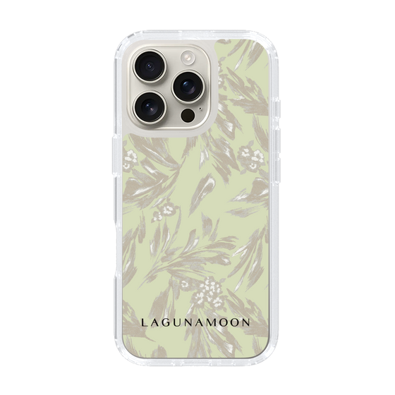 Slim Protection Case［ LAGUNAMOON - BotanicalJacquard - White×Beige ］