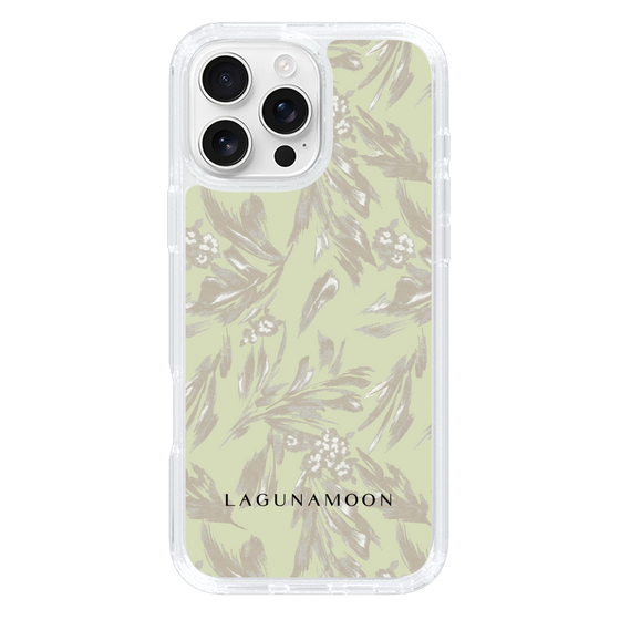 Slim Protection Case［ LAGUNAMOON - BotanicalJacquard - White×Beige ］