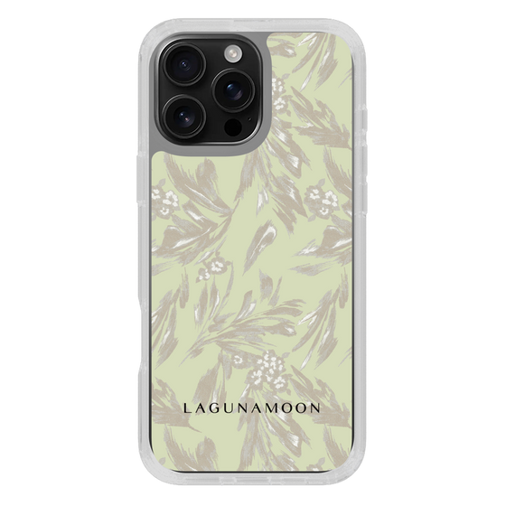 Slim Protection Case［ LAGUNAMOON - BotanicalJacquard - White×Beige ］