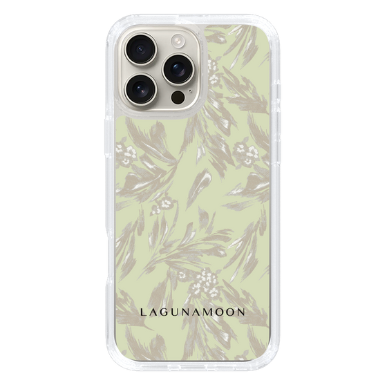 Slim Protection Case［ LAGUNAMOON - BotanicalJacquard - White×Beige ］