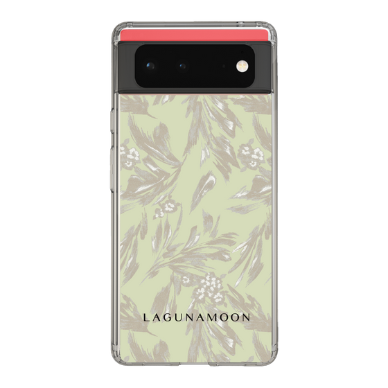 Slim Protection Case［ LAGUNAMOON - BotanicalJacquard - White×Beige ］