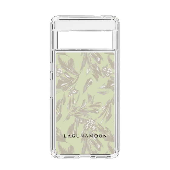 Slim Protection Case［ LAGUNAMOON - BotanicalJacquard - White×Beige ］