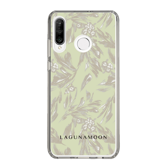 Slim Protection Case［ LAGUNAMOON - BotanicalJacquard - White×Beige ］