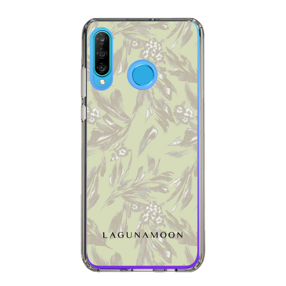 Slim Protection Case［ LAGUNAMOON - BotanicalJacquard - White×Beige ］
