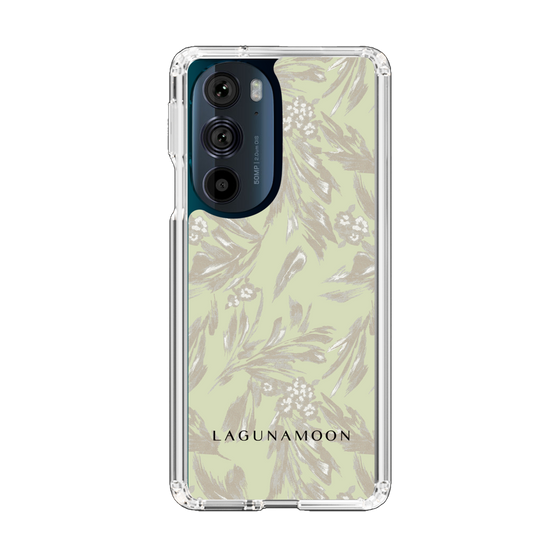Slim Protection Case［ LAGUNAMOON - BotanicalJacquard - White×Beige ］