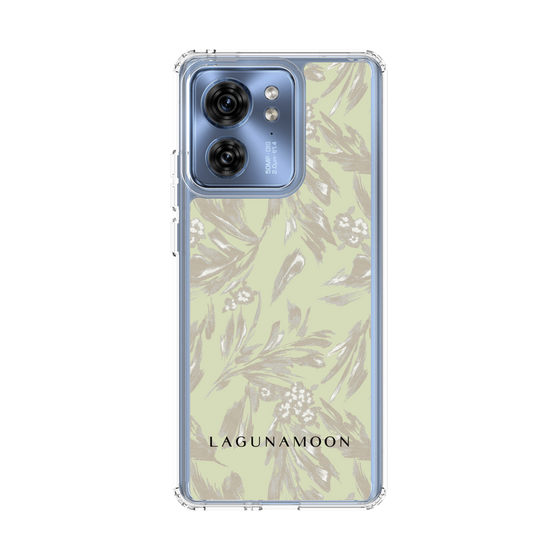 Slim Protection Case［ LAGUNAMOON - BotanicalJacquard - White×Beige ］
