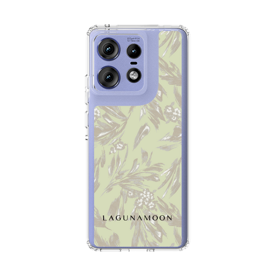 Slim Protection Case［ LAGUNAMOON - BotanicalJacquard - White×Beige ］