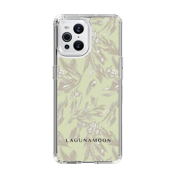Slim Protection Case［ LAGUNAMOON - BotanicalJacquard - White×Beige ］