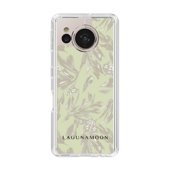 Slim Protection Case［ LAGUNAMOON - BotanicalJacquard - White×Beige ］