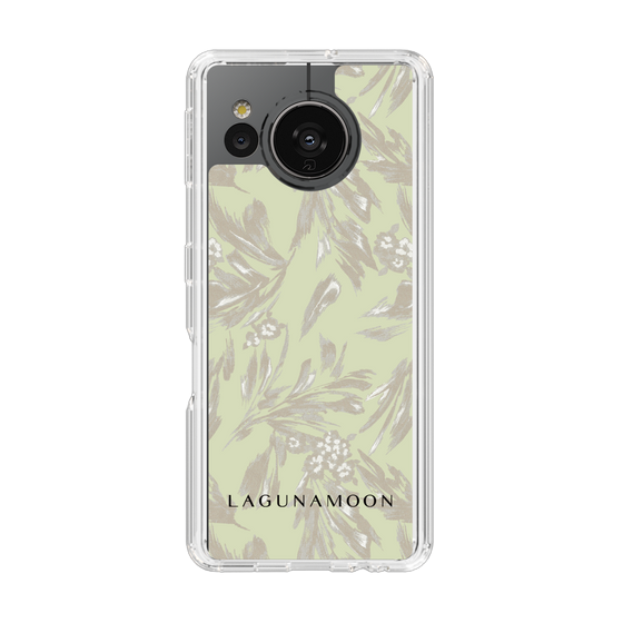 Slim Protection Case［ LAGUNAMOON - BotanicalJacquard - White×Beige ］