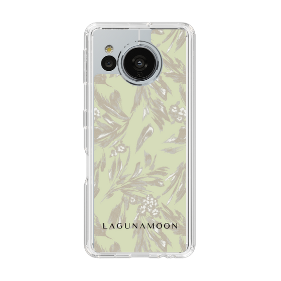 Slim Protection Case［ LAGUNAMOON - BotanicalJacquard - White×Beige ］