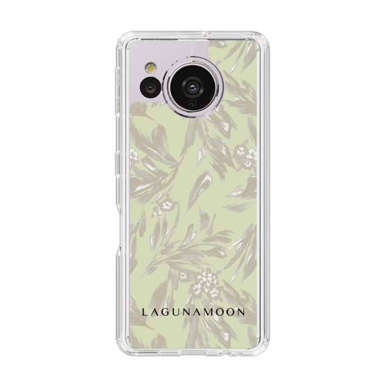 Slim Protection Case［ LAGUNAMOON - BotanicalJacquard - White×Beige ］