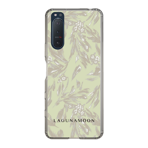 Slim Protection Case［ LAGUNAMOON - BotanicalJacquard - White×Beige ］