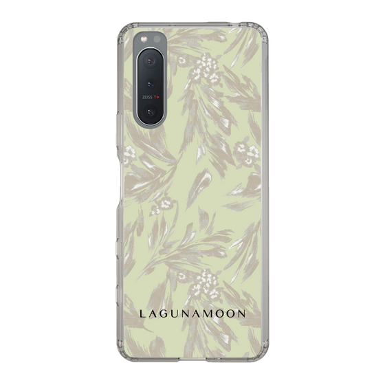 Slim Protection Case［ LAGUNAMOON - BotanicalJacquard - White×Beige ］