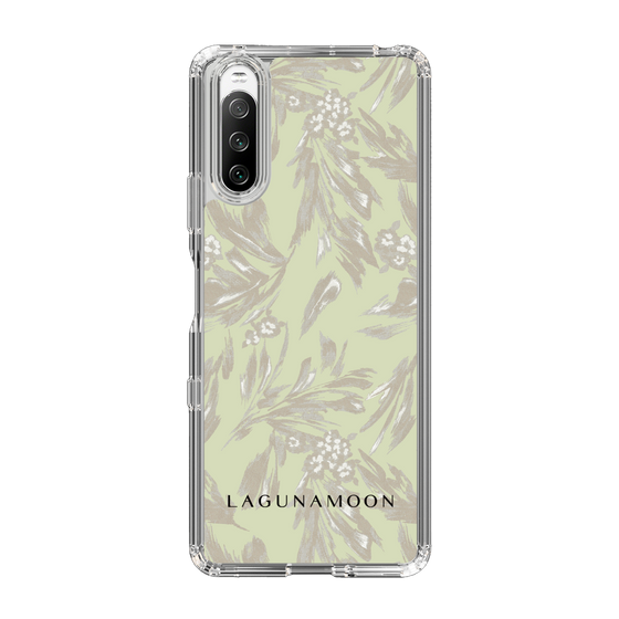 Slim Protection Case［ LAGUNAMOON - BotanicalJacquard - White×Beige ］