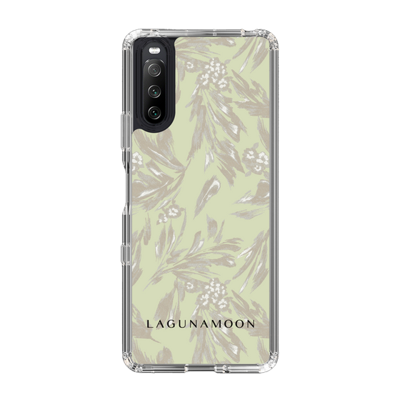 Slim Protection Case［ LAGUNAMOON - BotanicalJacquard - White×Beige ］