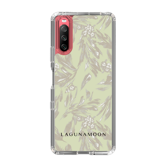 Slim Protection Case［ LAGUNAMOON - BotanicalJacquard - White×Beige ］