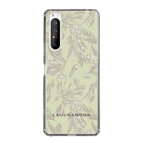 Slim Protection Case［ LAGUNAMOON - BotanicalJacquard - White×Beige ］