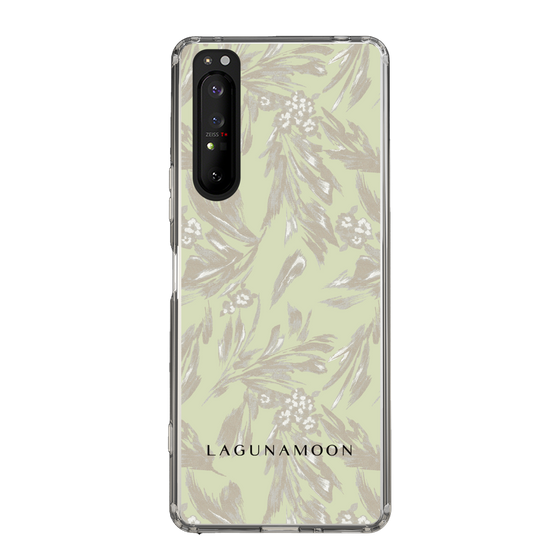Slim Protection Case［ LAGUNAMOON - BotanicalJacquard - White×Beige ］