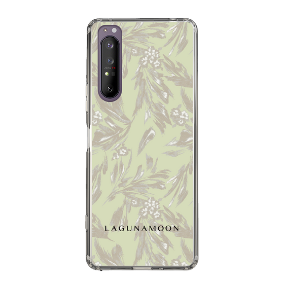 Slim Protection Case［ LAGUNAMOON - BotanicalJacquard - White×Beige ］