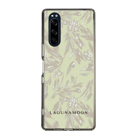 Slim Protection Case［ LAGUNAMOON - BotanicalJacquard - White×Beige ］