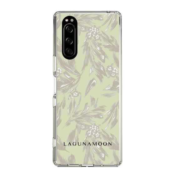 Slim Protection Case［ LAGUNAMOON - BotanicalJacquard - White×Beige ］