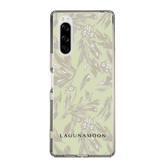 Slim Protection Case［ LAGUNAMOON - BotanicalJacquard - White×Beige ］