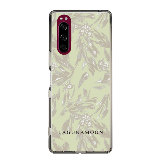 Slim Protection Case［ LAGUNAMOON - BotanicalJacquard - White×Beige ］