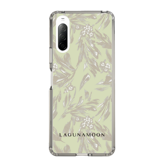Slim Protection Case［ LAGUNAMOON - BotanicalJacquard - White×Beige ］