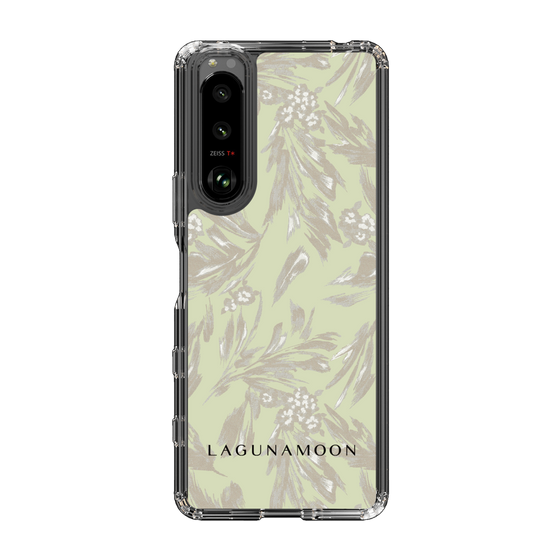 Slim Protection Case［ LAGUNAMOON - BotanicalJacquard - White×Beige ］