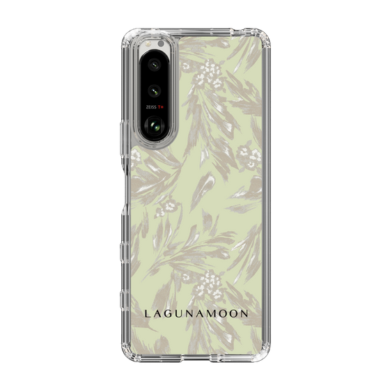 Slim Protection Case［ LAGUNAMOON - BotanicalJacquard - White×Beige ］