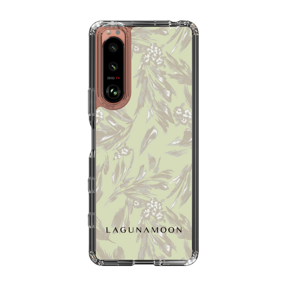 Slim Protection Case［ LAGUNAMOON - BotanicalJacquard - White×Beige ］
