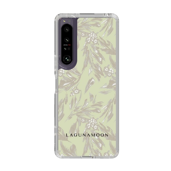 Slim Protection Case［ LAGUNAMOON - BotanicalJacquard - White×Beige ］