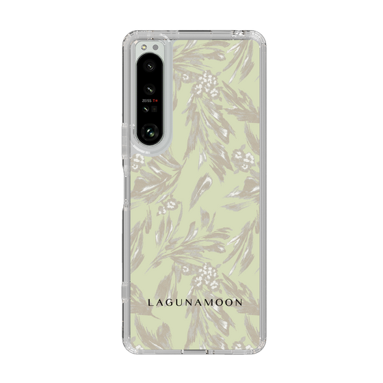 Slim Protection Case［ LAGUNAMOON - BotanicalJacquard - White×Beige ］