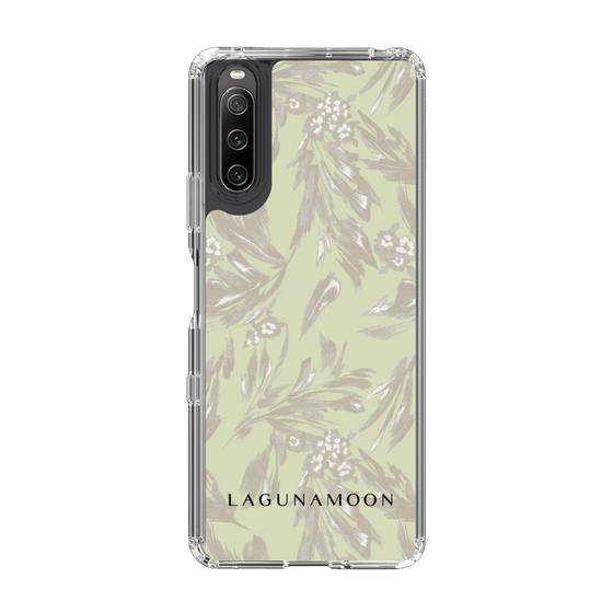 Slim Protection Case［ LAGUNAMOON - BotanicalJacquard - White×Beige ］